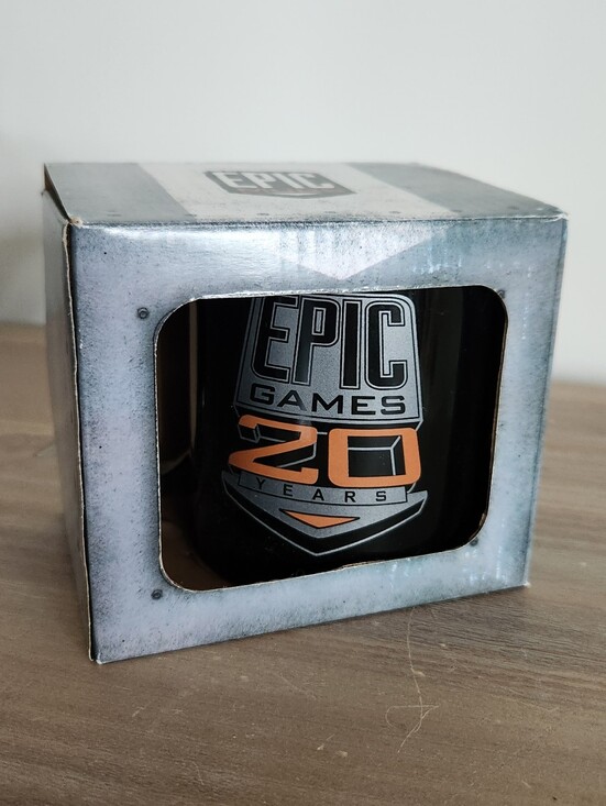 Epic Games Other - NEW Epic Games 20 Years Anniversary Coffee Mug 2011 Black Gamer Promo Boxed Rare